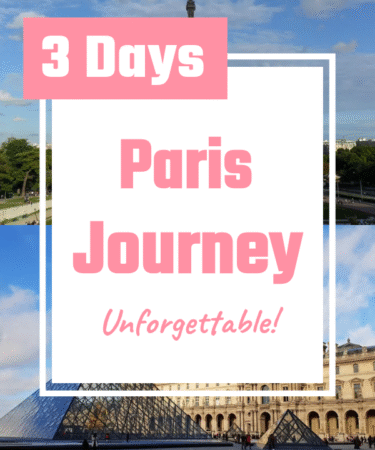 3 days paris journey